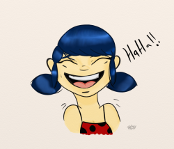 miraculousmako:  I really want to see Marinette laugh really loud in season 2. bonus: 