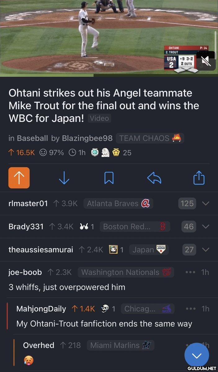 Ohtani strikes out his...