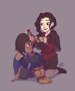 threehoursfromtroy:  xelartworks: Korrasami moments I love the cutesy style here! I think this is how they make each other feel :D 