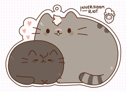 pastelvoodoo:It’s Sheith! It’s Pusheen! It’s round Sheith cats ♡These charms are 3 inches, double si