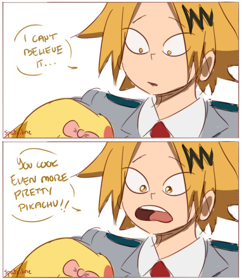 spatziline: BNHA POKEMON AU! And of course, a Kaminari comic for you @flipywaterboy ;) hope you like