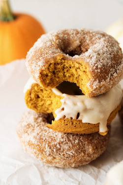 daily-deliciousness:  Pumpkin spice donuts
