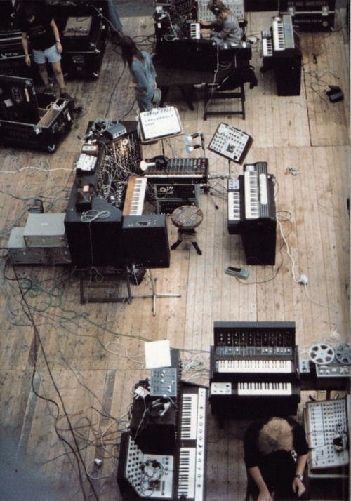 soundisnotasleep:What live electronica used to look like: Tangerine Dream in 1974.