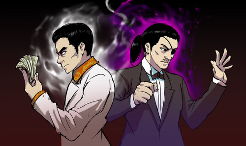 All the artworks created for my Yakuza 0 legend playthrough