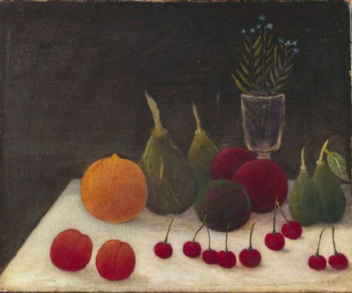 windypoplarsroom:Le Douanier Rousseau “Nature morte aux cerises” (1907)