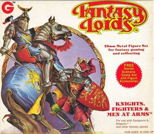 oldschoolfrp:Grenadier Fantasy Lords miniatures 6005 Knights, Fighters & Men At Arms (1983) and 