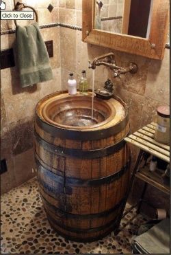 hansi68:  gentlemanfisherman:  Old barrel sink.   …strong