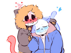 whotheheckyisbecky:I’ve been seeing a lot of cat!Sans lately so I wanted to draw Kustard being cats