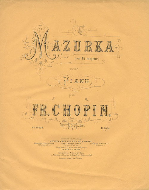 Frédéric Chopin, piano sheet music, 19th century. University of Chicago Library.Here you’ll find bea