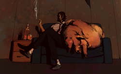 onemagpie:  just wanted to draw Bigby and Colin sharing a couch 