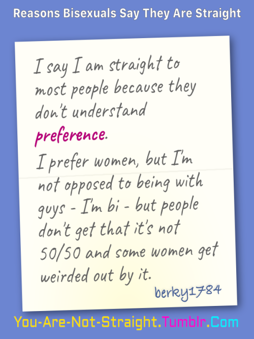 you-are-not-straight: I got this as a note:“I say I’m straight to most people because th