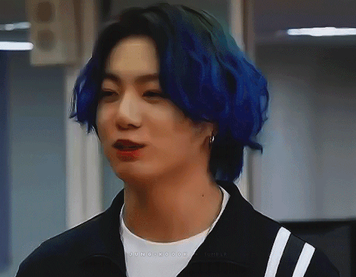 My Head Is Empty Just Full Of Blue Hair Jungkook
