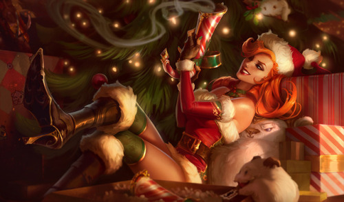 aurelion-solar: Updated Miss Fortune Skin Splash Art! Mafia, Cowgirl, Road Warrior, Secret Agent, Candy Cane, Waterloo 