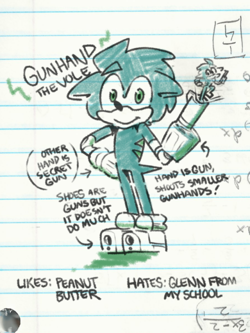 this started as an effort of irony, but I’ve sort of fallen in love with gunhandhe’s a cyborg but from the pastand also he’s going to marry sonic the hedgehog