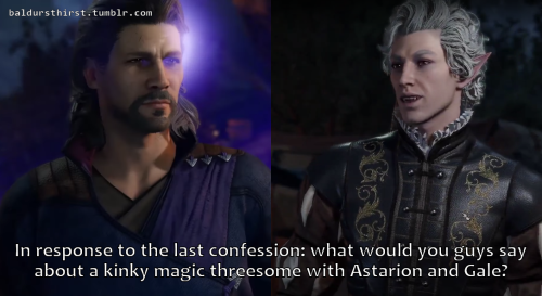 baldursthirst:In response to the last confession: what would you guys say about a kinky magic threes