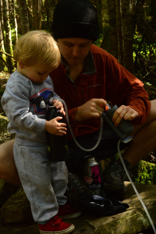 PumpinWe woke up at the lean-to with little to no water left after coffee, re-hydrated milk and of c