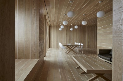 106 Flinders by Bates SmartA tranquil workspace clad entirely with douglas fir.Photography by Peter 