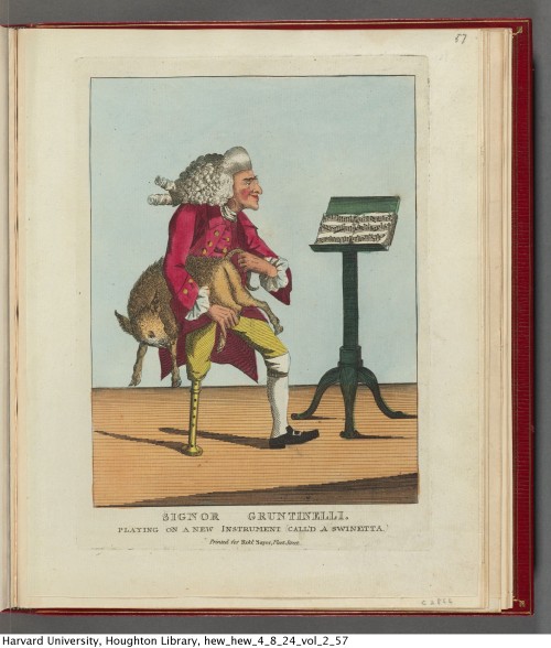 “Signor Gruntinelli playing on a new instrument …” [ca. 1795]HEW 4.8.24Houghton Library,