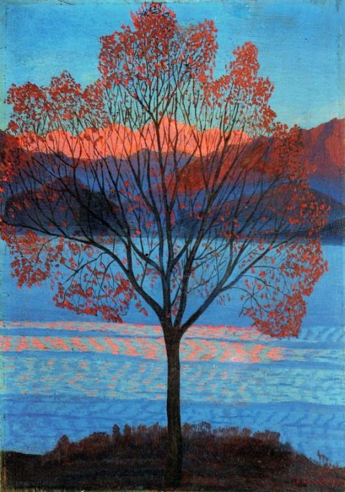 having-it-all:Luigi Russolo (Italian1885-1947)  Landscape at the first rays of the sun, 1940