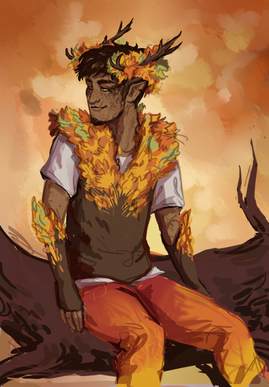 me and max @kalolifer decided to do a fun game of redrawing each others art today! i chose this cute picture of his half elf...