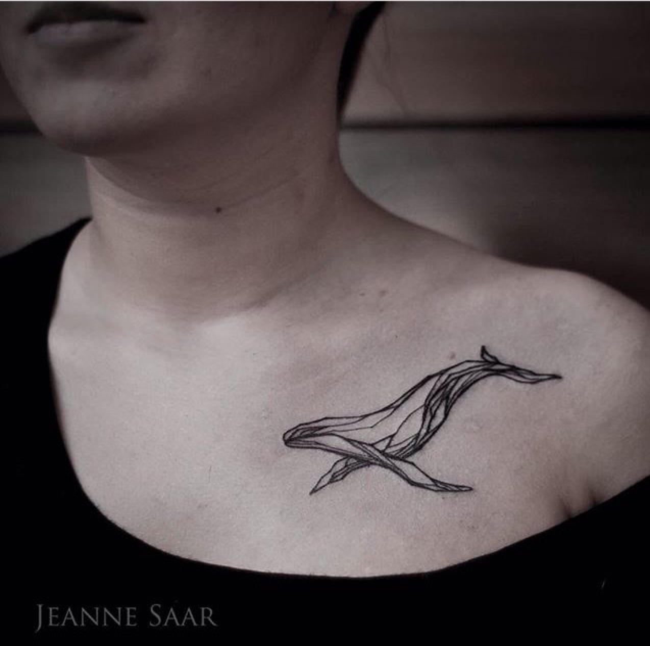 geometric tattoos — Geometric whale tattoo by jeannesaar on Instagram