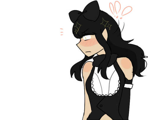 yyeeee heres a blake! it was originally gonna be a pic where weiss says smth sexual during an argument and they look at eachother like “???!!!” but i got too ti  r  ed to draw weiss……lol. feel free 2 draw her in if you want ///////////// fairy