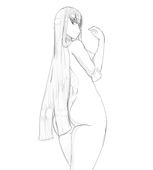 zeromomentaii:Satsuki Kiryuin nude sketch commission.