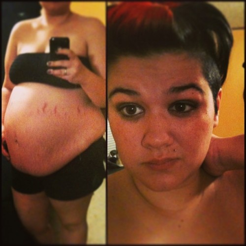 It&rsquo;s been a #rough day. #pregnant #38weeks #9months #dueinjuly #mommy #mohawk #ladyhawk #g