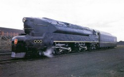 doyoulikevintage:The Pennsylvania Railroad’s T1 4-4-4-4 Duplex Drive Locomotive Designed by Raymond Loewy.