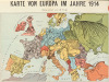 Map of Europe in the Year 1914. From Das Plakat 6, no. 6.
More old satirical maps of Europe >>