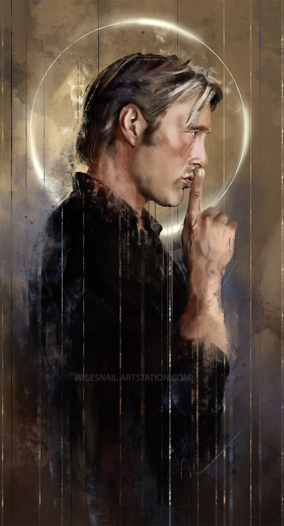 Oh, a wild Hannibal appears! (I’ve wanted to paint this pose for ages!!)I hope you like it <