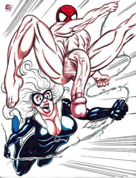 Porn Pics Black Cat & Spider-Man by Rob Durham