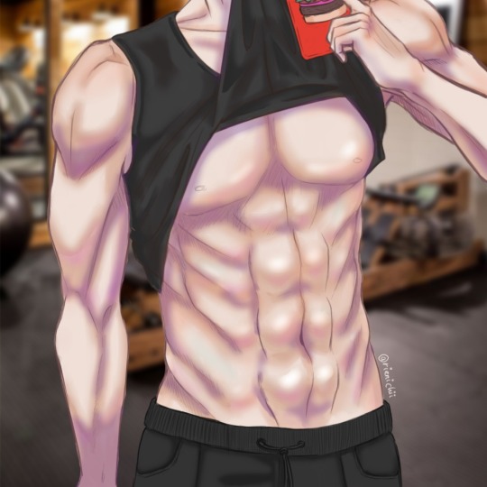 pic Workout Beelzebub Obey Me Fanart mammon ask me to take a pic of my abs