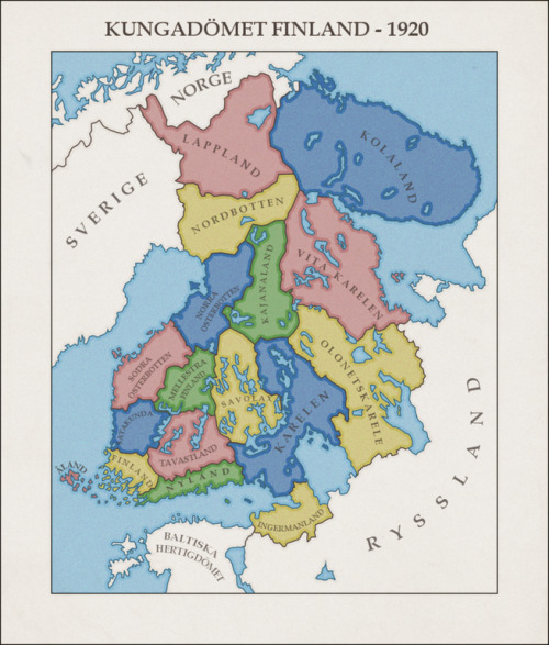 luddefluff: mapsontheweb:Greater Finland, 1920. For you who don’t speak Swedish the text on th