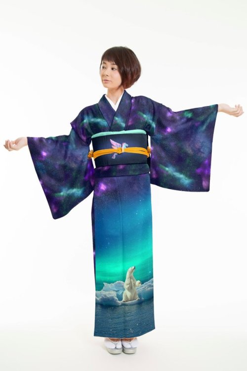 Ichiroya’s Kimonotte factory brand is planning to release very nice designs! That galaxy kimono look