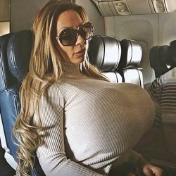 addicted2implants:A good travel partner has tits big enough to make it awkward on a flight. 