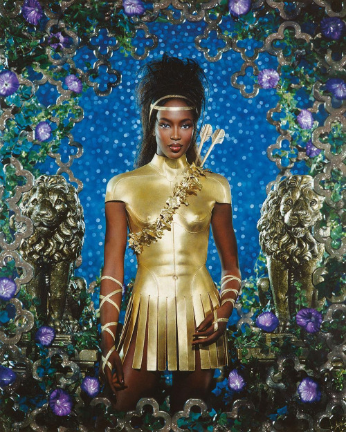 naomihitme:Naomi as Diana, the Roman goddess of the hunt and the moon by Pierre et Gilles (1998)