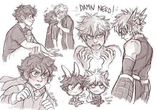 lpartworks: Some Bakugou and Midoriya studies I did while watching Heroes Rising They own my he