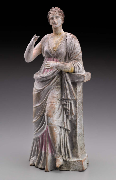 kallistoi:mini-girlz:mini-girlz:Statuette of Aphrodite or a Muse leaning on a pillarGreekHellenistic