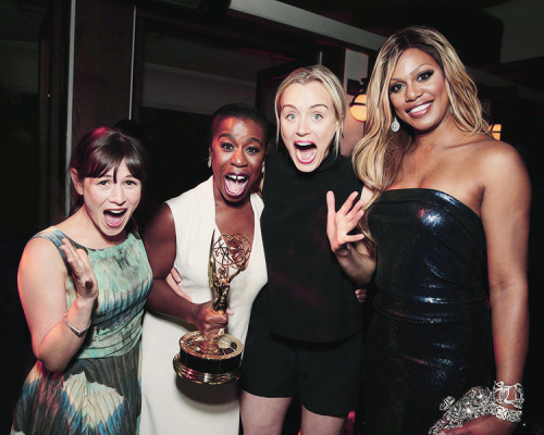 ternvra:  Yael Stone - Uzo Aduba - Taylor Schilling - Laverne Cox // Netflix Creative Arts Emmy Party // 2014 