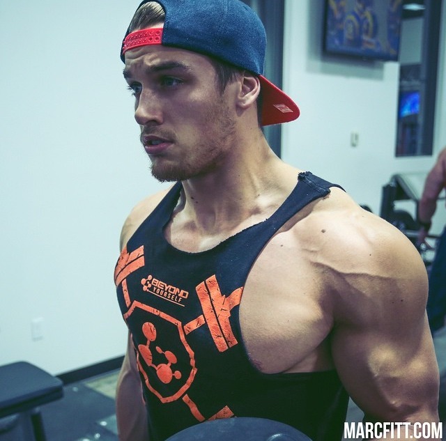 bdsmfratsmuscles:builddudebuild:  Marc Fitt  perfection! …. love how he looks in