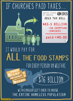 proud-atheist:  If Churches Paid Taxes…