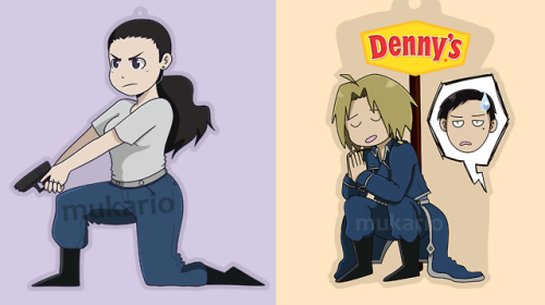 fmaitabag: i have two new charm designs up in my store for preorder!! i need 6 more preorders before i can order them from the manufacturer. note: the denny one will not have the denny’s logo in the final charm. i don’t want to get sued lmao 