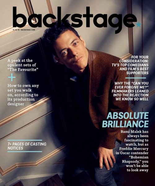 mycrazyworlduniverse:  Rami Malek for Backstage Magazine.