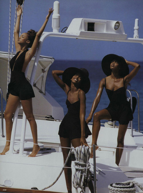 lvmrsmn:  Beverly Peele, Naomi Campbell, and Tyra Banks, Vogue May 1992 