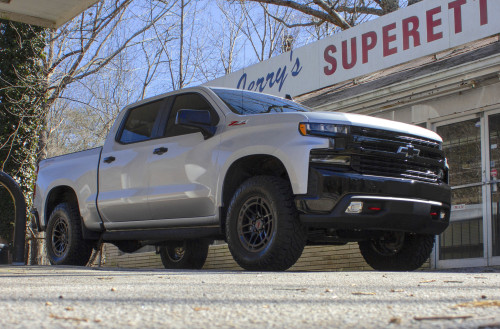  Right at home, on road or off. Michael Chastain’s 2022 Chevrolet Silverado Z71 Trail Boss is 