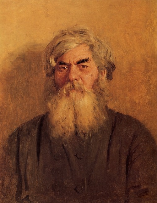 artist-repin: A Peasant with an Evil Eye, 1877, Ilya RepinMedium: oil,canvas
