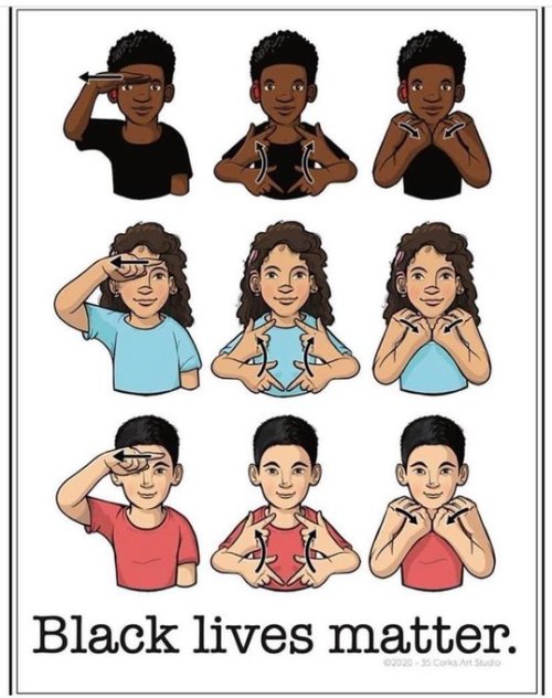 Black Lives Matter American Sign Language Art by 35 Corks Art Studio