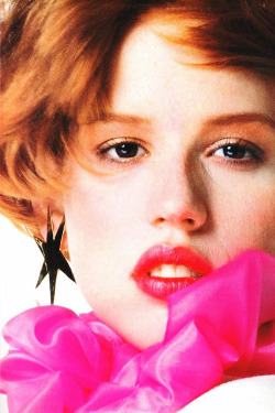 vintagegal:  Molly Ringwald photographed by Bert Stern for ELLE Magazine, October 1985 (via)