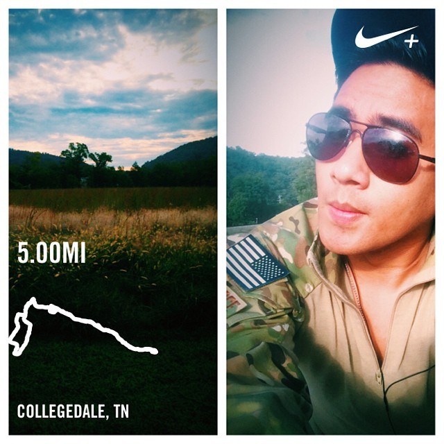 5 miles. Duration 43 mins… Almost back to my time in tx (: my 500th post on IG would be about a distance run hahaha #nikeplus #atlantarunclub #atlantanikerunclub #nikerunclub #nike100mileclub #veganathlete #vegan #pinoyako